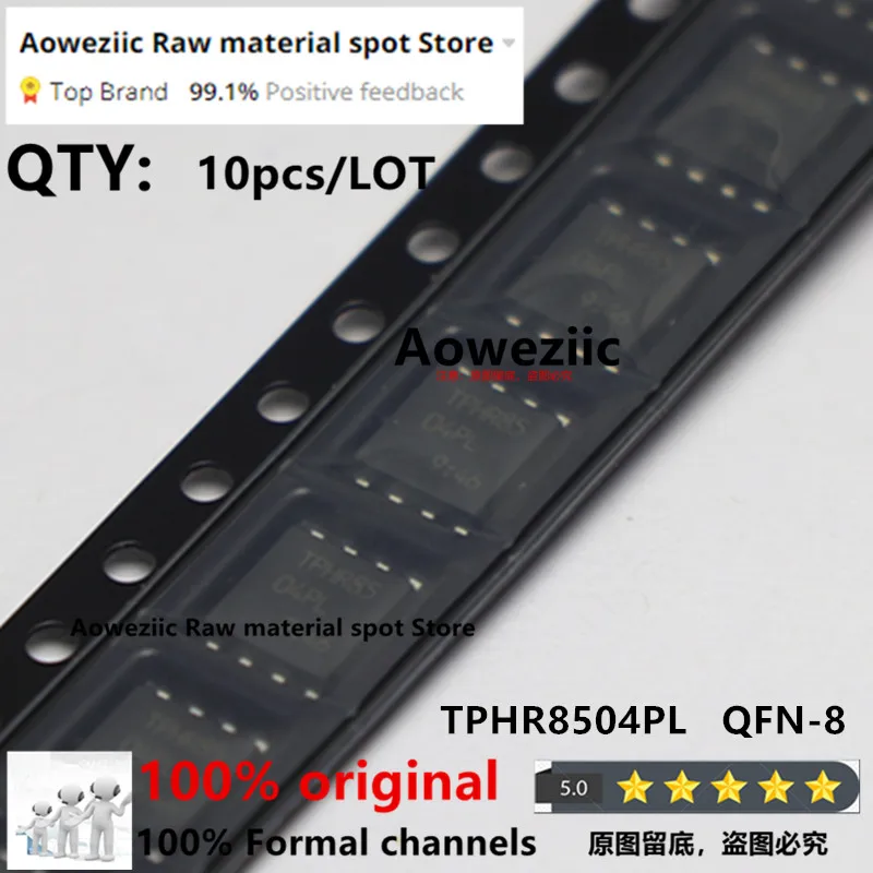 

Aoweziic 2021+ 100% New Imported Original TPHR8504PL TPHR85 04PL TPH4R008NH TPH4R0 08NH QFN8 N-Channel MOS FET 150A 40V