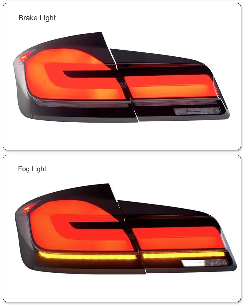 مجموعة مصابيح خلفية ليد لبي دبليو ، مصباح الفرامل ، إشارة الانعطاف ، قطع غيار السيارات ، 5 سلاسل ، نوع ، F10 ، f520i ، 520d ، 530d ، 530i ، m5