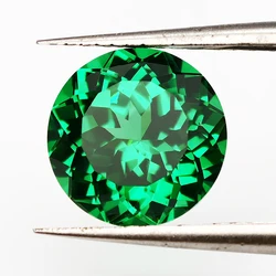 Emerald Green YAG Lab - Created Gemstone - 6.0mm Round Cut - 6.0mm (Emerald Green)