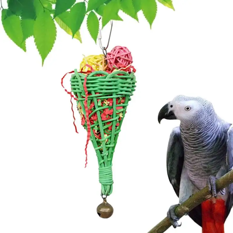 

Bird Toys For Cage Intelligence Toys For Conures With Cone Design Bird Chewing Toys Easy To Chew And Grab For Small Medium