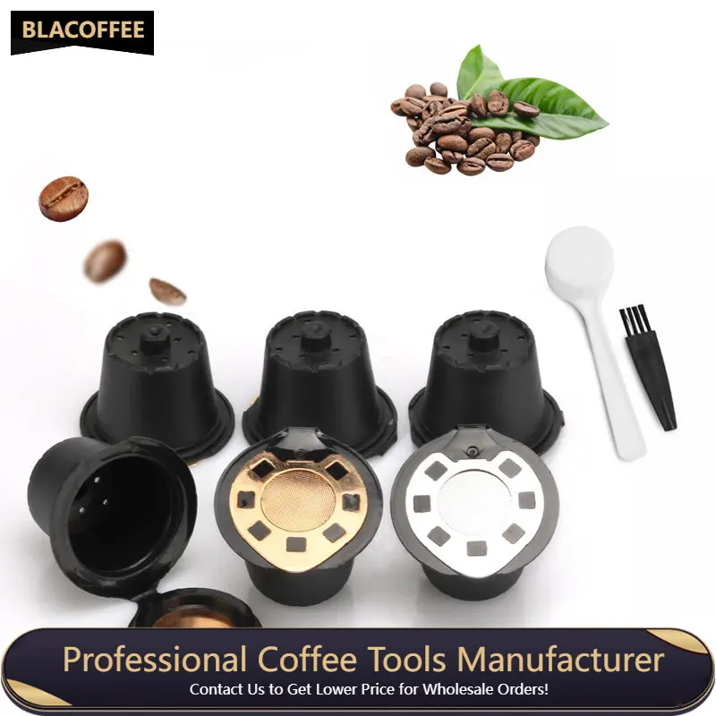 

Coffee Filters Stainless Steel Refillable Kitchen Espresso Cup Coffee Capsule Pod Dripper Basket Cup Reusable Coffee Filter