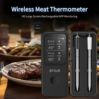 Wireless Meat Thermometer Digital Bluetooth Probes with HD Display & APP Remote Monitoring for Rotisserie Grill BBQ Smoker Steak 1