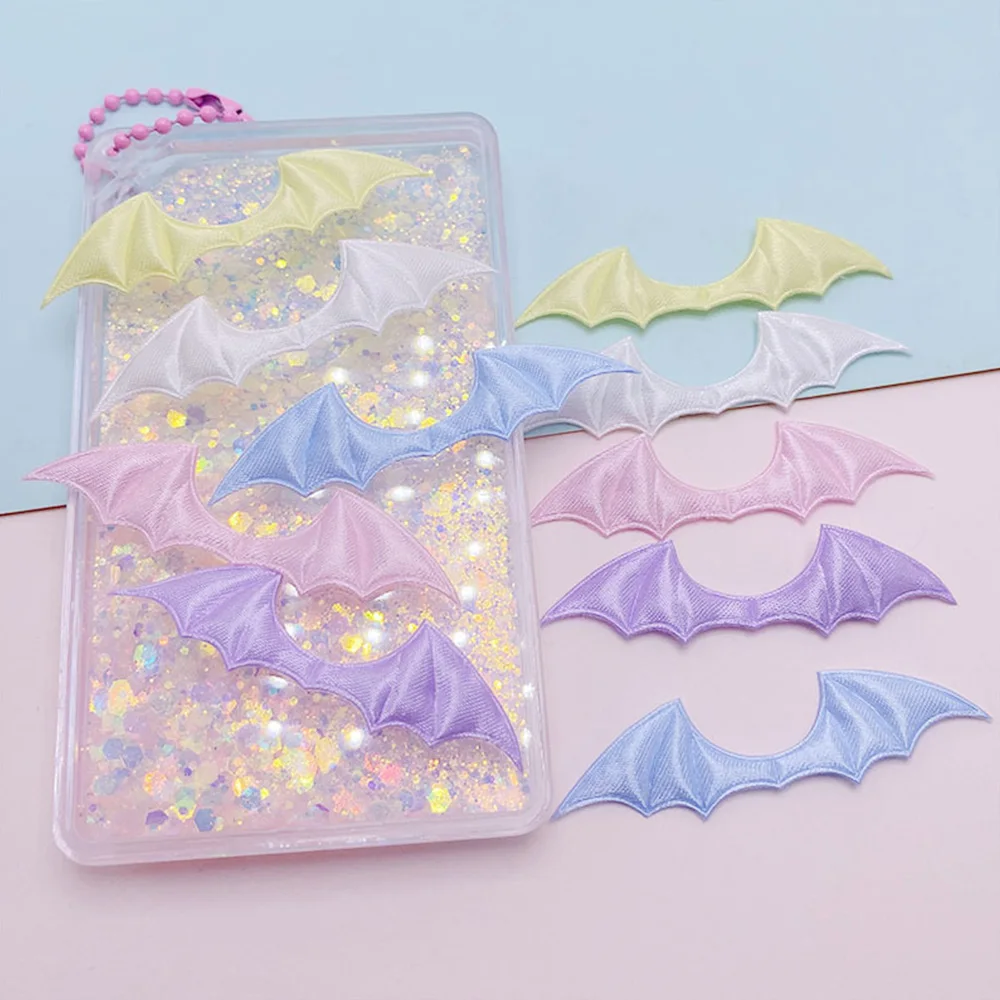 

50Pcs Fabric Bat Wing Padded Appliques For DIY Brooch Jewelry Accessories Garment Headwear Decor Patches 6x1.5CM