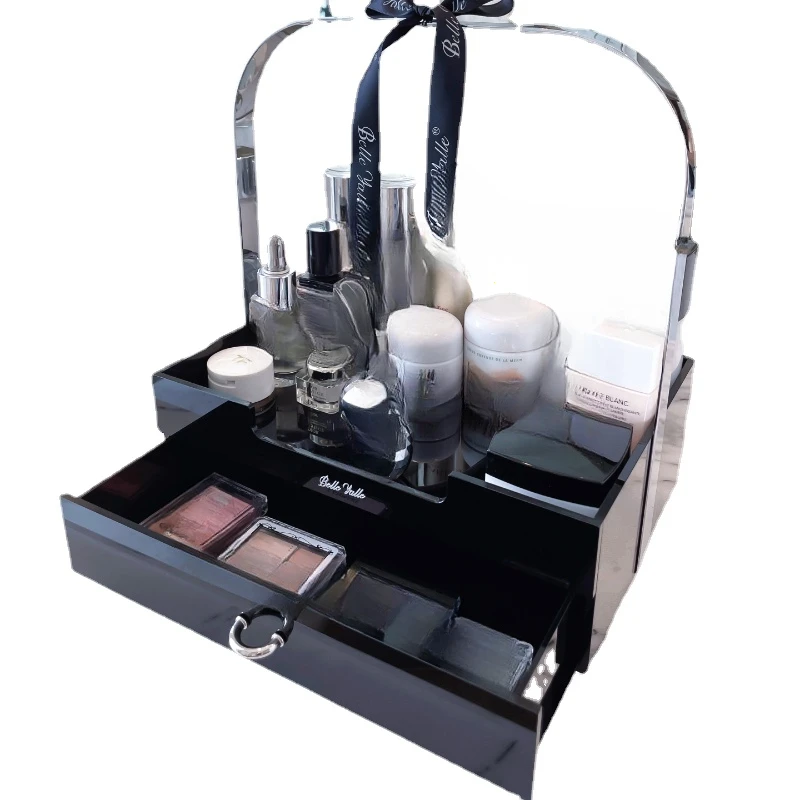 

Acrylic Drawer Storage Box Tray Metal Iron Art Storage Rack Storage Rack Dustproof Waterproof Hallway Washstand