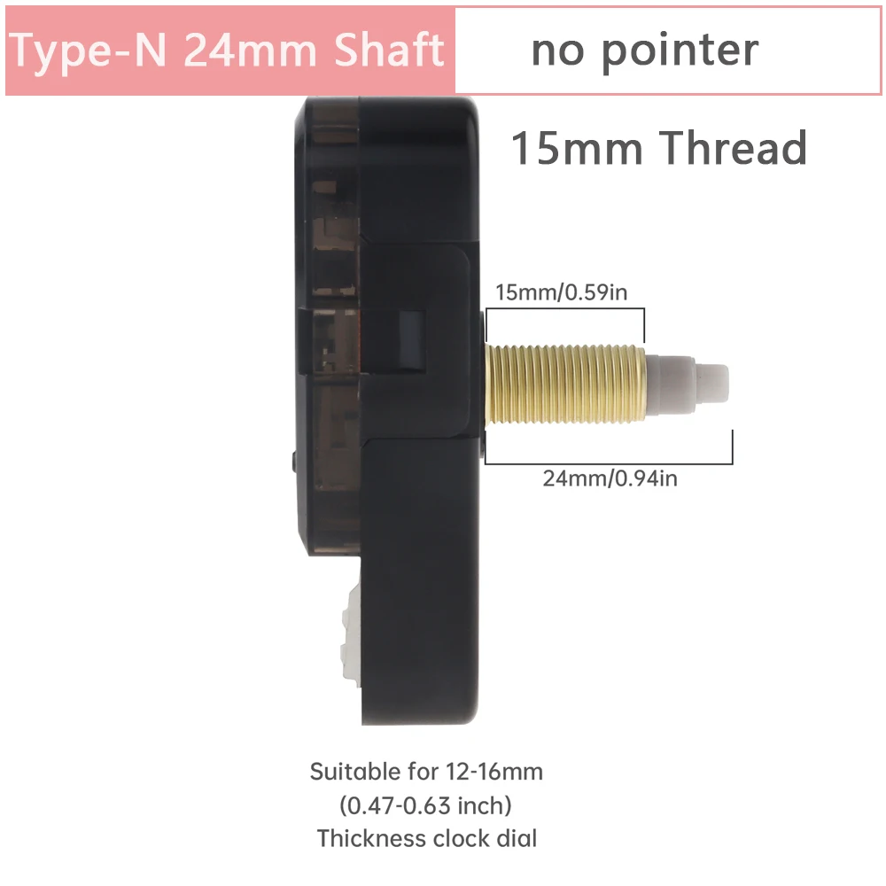 Quarz Silent Battery Powered High Torque Long Shaft Uhrwerk Ersatz für Uhr Reparatur/DIY, Wanduhr Reparatur Werkzeuge – Detail 15