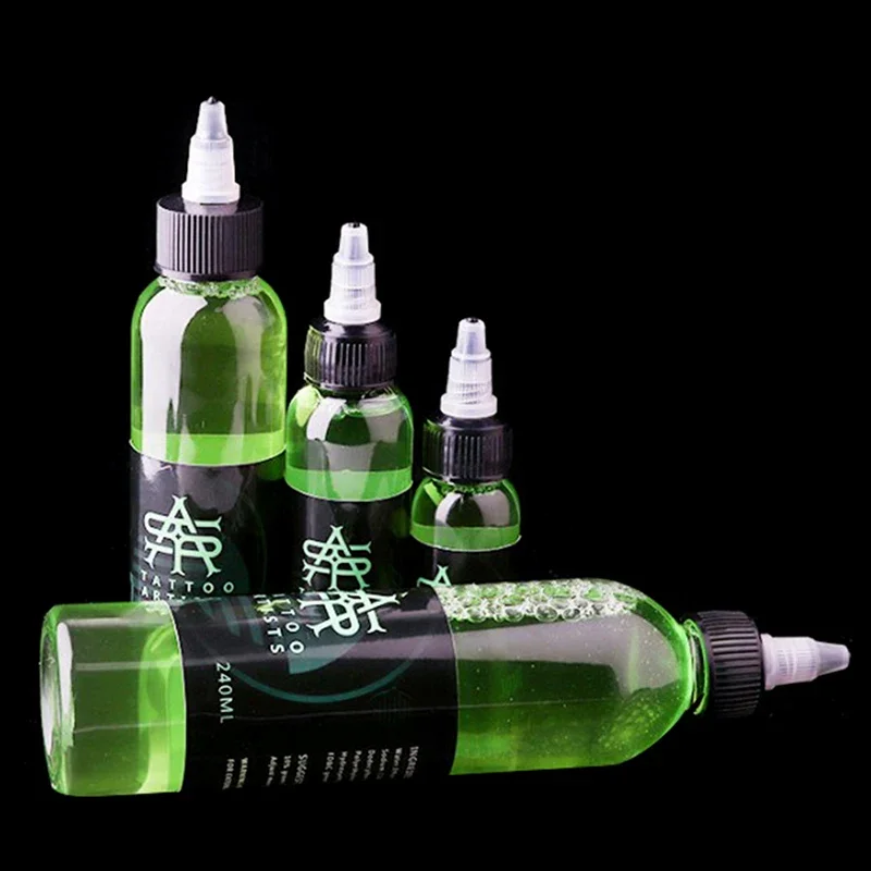 60ml Tattoo Analgesic Wound Lighten Redness Green Algae Soap Cleaning Liquid