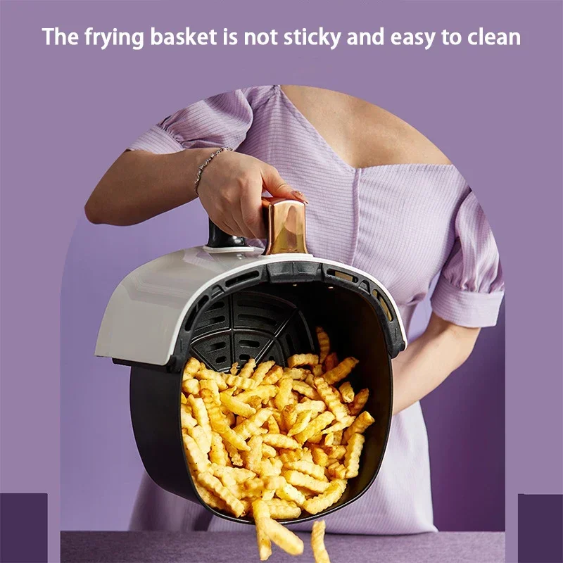 900W 110V-220V Household 8L AirFryer No Oil Electric Fryer with Gridiron Intelligent Touch Screen Oven for Whole Chicken