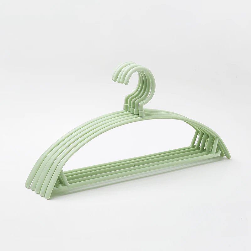 10PCS Plastic Hanger Wide Shoulder Clothes Hanger 42CM Length Simple Style Storage Using Black White PP Coat Round Hanger 3