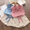 New Summer Baby Girls Clothes Children Sleeveless Vest Shorts 2Pcs/Sets Toddler Clothing Infant Fashion Costume Kids Tracksuits 2