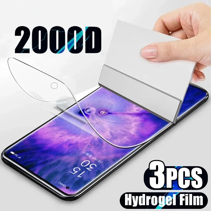 3Pcs Full Cover Hydrogel Film Per Oppo R11S Plus R9S R17 Pro A15X Pellicola Protettiva Per Oppo F21 F19 Pro 5G F11 Screen Protector