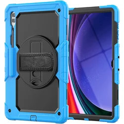 Ultimate 360° Full Coverage Tablet Case with Crossbody Strap and Protective Features for Tab A9 8.7 inch 2023 (Light Blue)