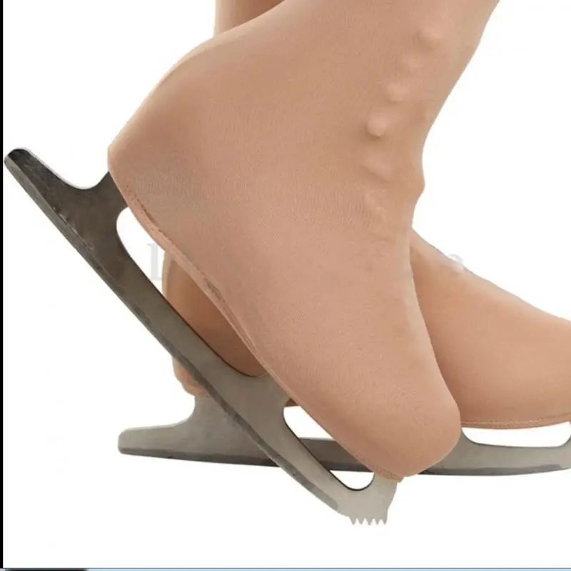 Girls Skin Color Boot Covered Buckled Tights Pants for Figure Roller Skating