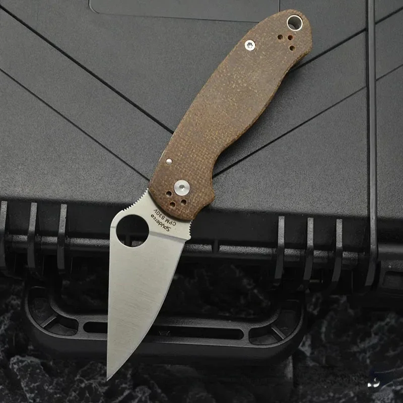 C223 PARA 3 Ball Bearing Carbon Fiber a Folding Knife Outdoor Camping Hunting Pocket Kitchen EDC Knife 4