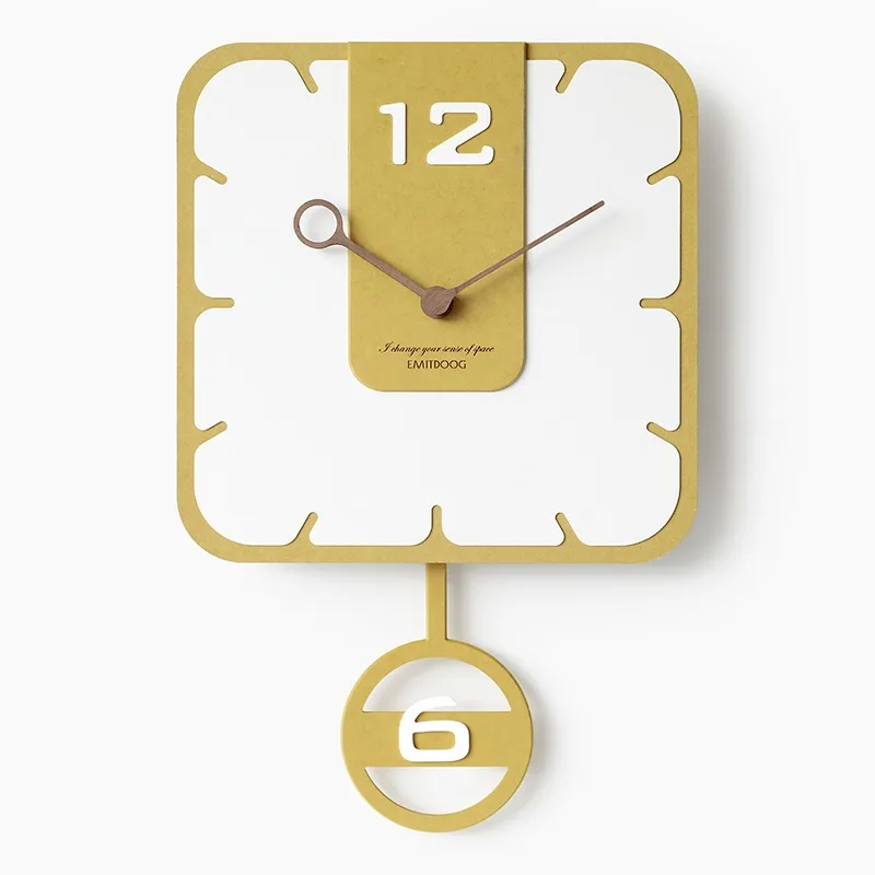 Rectangel Pendulum Wall Clock C  