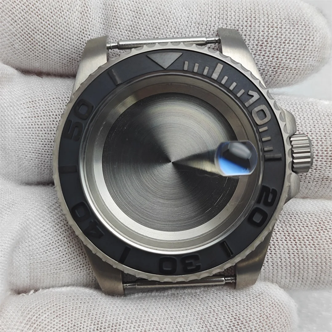 

40mm Titanium Watch Case for NH34/NH35/NH36 Movement Titanium NH35 Case with Sapphire Crystal with Calendar Window Watch Parts