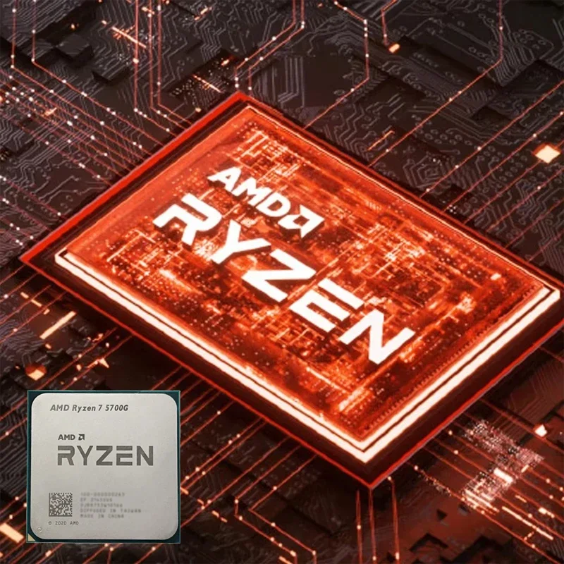 새로운 AMD Ryzen 7 5700G Zen3 CPU (라데온 그래픽 탑재) 8코어 16스레드 3.8GHz 최대 4.6GHz 16MB L3 캐시 소켓 AM4 패키지