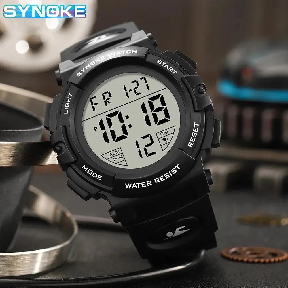 SYNOKE Outdoor Sport Watch 50M Waterproof Digital Men Fashion MultiFunction Waterproof Digital Watch Men 4