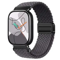 Magnetic Nylon Sport Strap Adjustable Replacement Watchband Bracelet - Galaxy Fit3 Band Accessories - galaxy fit 3 (19 Space Gray)