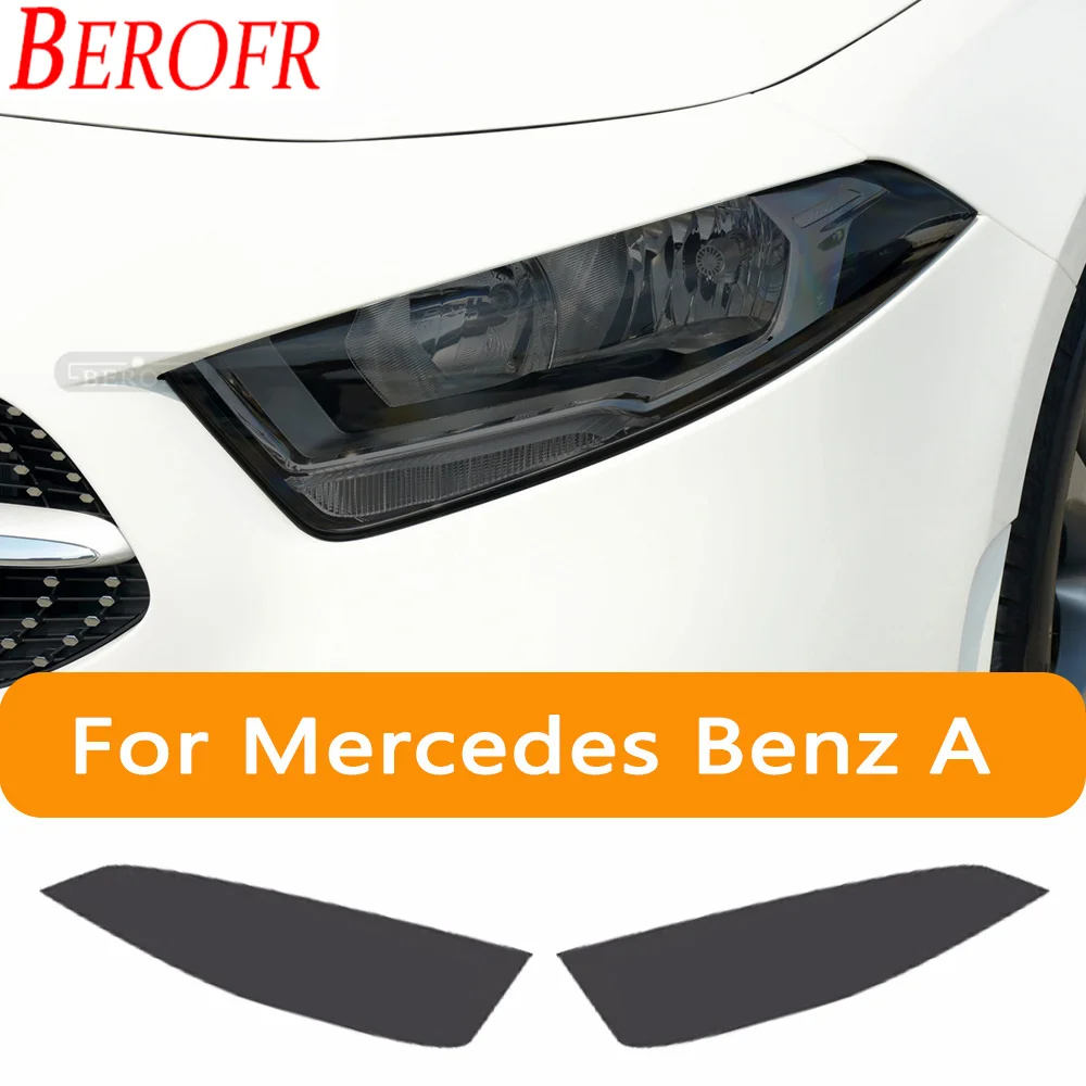 

For Mercedes Benz A Class W176 W177 A45 A35 AMG 180 Car Headlight Smoked Black Tint Protective Film Transparent TPU Sticker