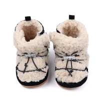 EWODOS Newborn Baby Girls Snow Boots Coral Fleece Winter Warm Ankle Boots Toddler Baby's Anti-slip Walking Shoes Baby Shoes 2