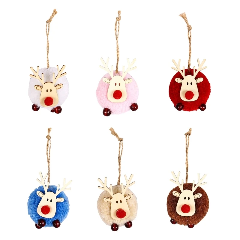 

Comfortable Felt Deer Pendant Christmas Decorations Creative Elk Lamb Ball Christmas Tree Hanging Pendant Gift Dropship