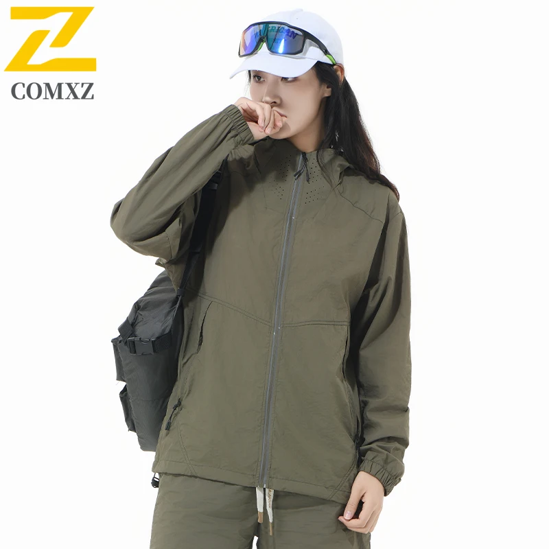 Skin Jacket UV Protection Hoodie UPF50+ Lightweight Waterproof  for Hiking Camping Fishing Premium Couple's Sunscreen clothing