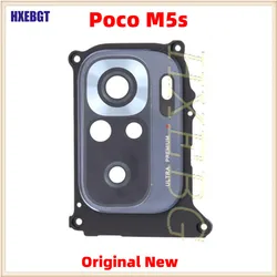 Original New For Xiaomi Poco M5s Main Camera Glass Lens With Frame  Back Camera Lens Cover Smartphone Repair Parts