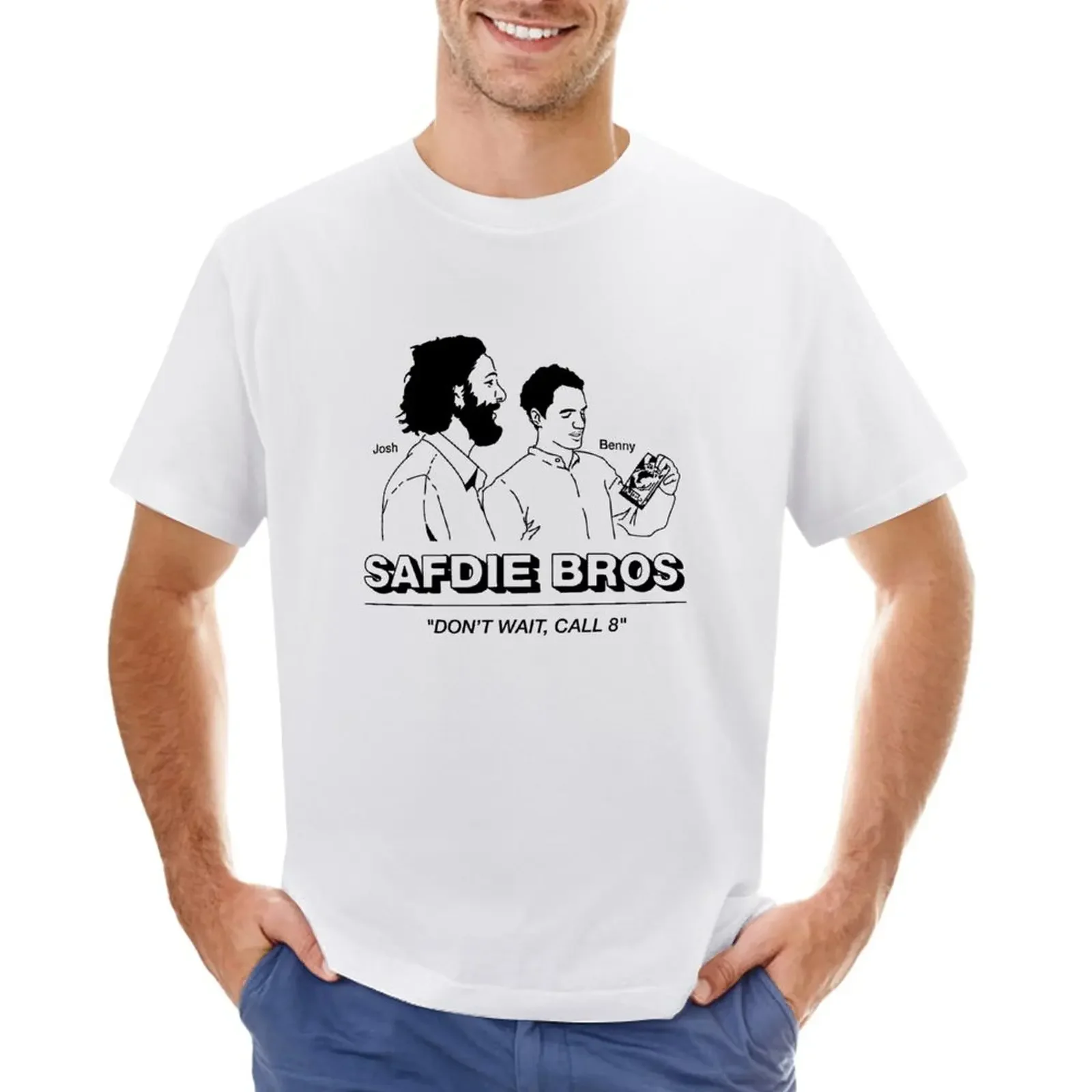 

Safdie Bros T-Shirt vintage clothes anime clothes funnys Aesthetic clothing slim fit t shirts for men