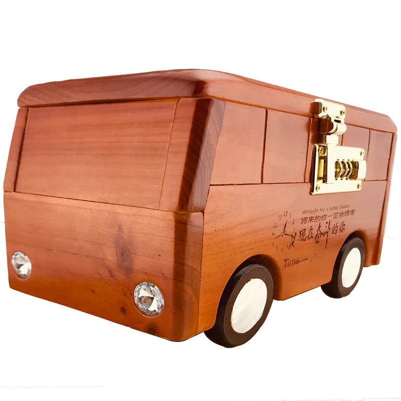 

Mystery Children Piggy Bank Large Counter Wood Kids Cash Box With Lock Money Piggy Bank Storage Box Sparkasse Home Decoration