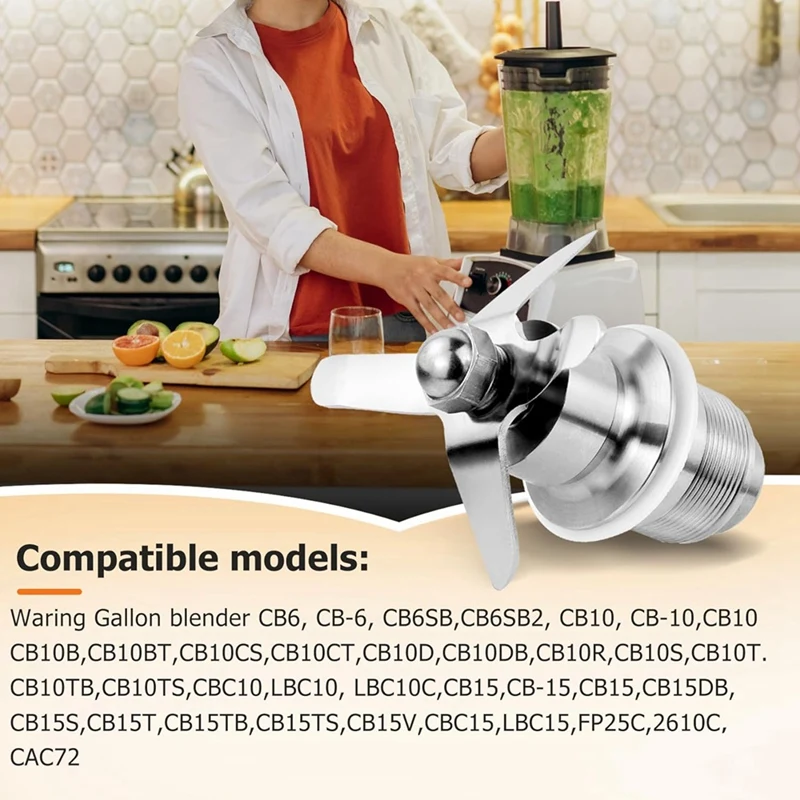 502977 Blending Assembly Blade Cutting Assembly Blender Part 502977 18396 018396 Compatible For Waring CB6/CB10/CB15