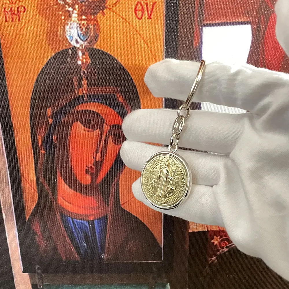 Orthodox Pendant Keyring Orthodox Catholic Talisman Car Ring Keychain Jewelry Catholic Gifts Брелок для ключей