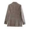 Maxdutti Ins Fashion Casual Jacket Blogger Retro Woolen Plaid Single Breatsed Fashion Blazers Women 2