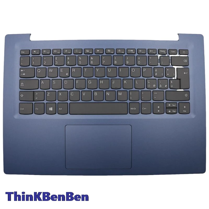 

IT Italian Blue Keyboard Upper Case Palmrest Shell Cover For Lenovo Ideapad S130 14 130s 14 14IGM 120s 14 14IAP 5CB0R61120