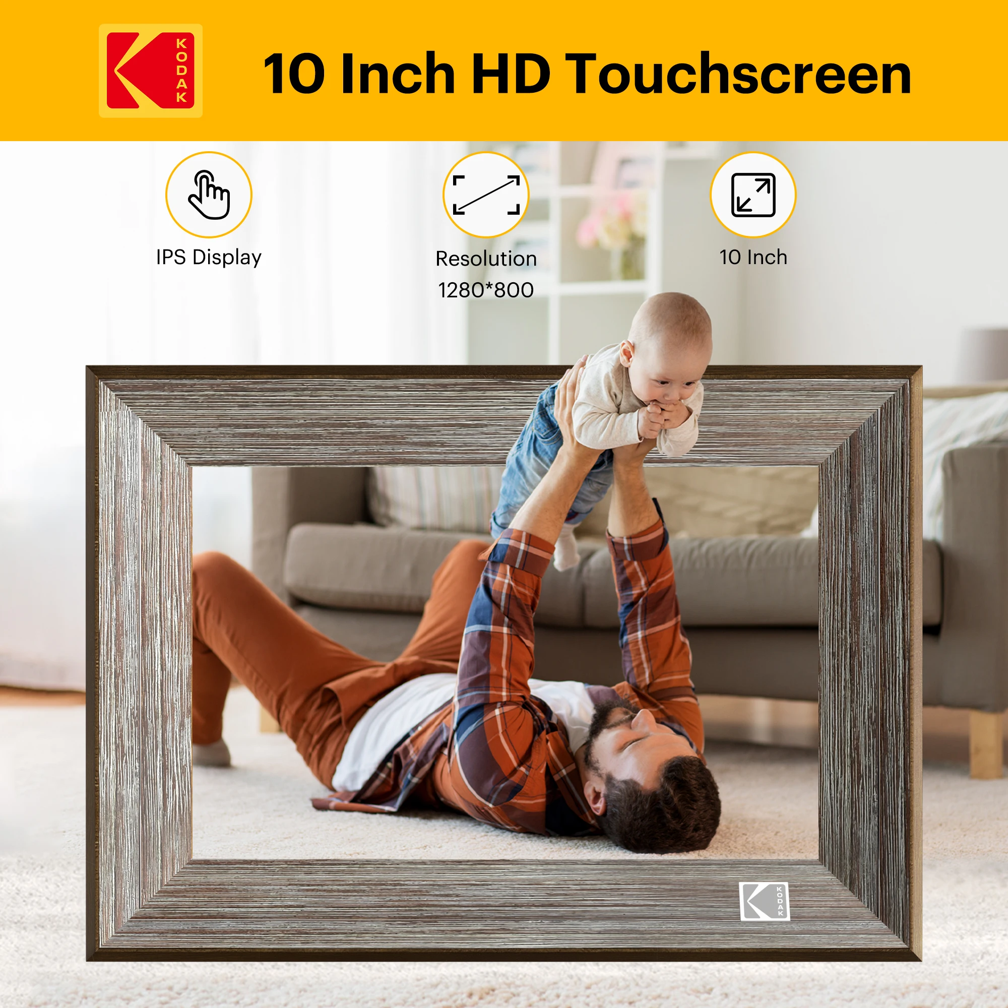 KODAK 10 Inch 800*1280 Full Function Digital Photo Frame Electronic Album Picture Music Video Player with 16G Memory Good Gift