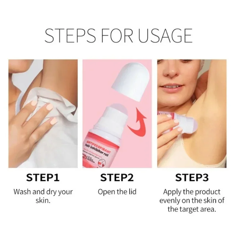 Body Odor Antiperspirant Hair Inhibitor Roll Long Lasting Underarm Sweat Deodorizer Dry Removal Eliminate Badly Smell Skin Care Deodorizing Stick Deodorant Cream Deodorant Lotion Deodorant Stick Deodorant Spray