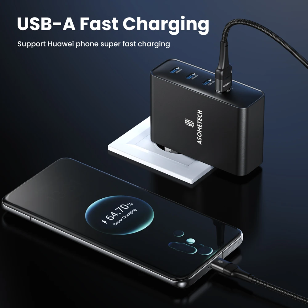 Фото Зарядное устройство сетевое с USB Type-C и поддержкой быстрой зарядки, 100 Вт №3