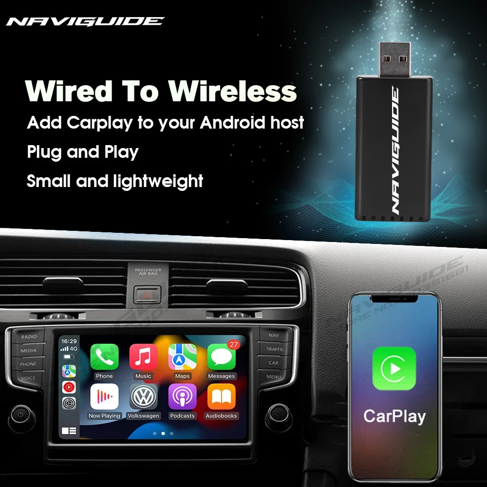 NAVIGUIDE Wireless CarPlay USB For Toyota Mazda Nissan Suzuki Subaru