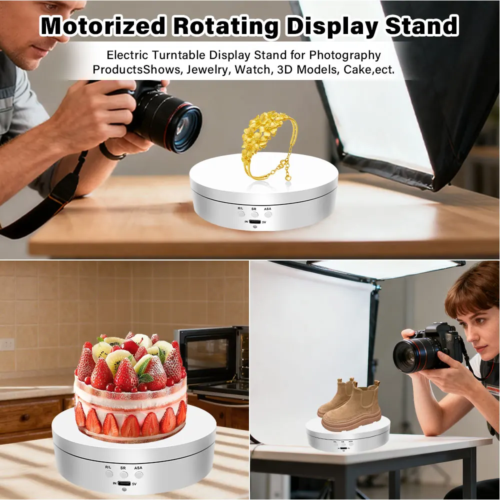 Motorized Rotating Display Stand for Dynamic Product Photography
