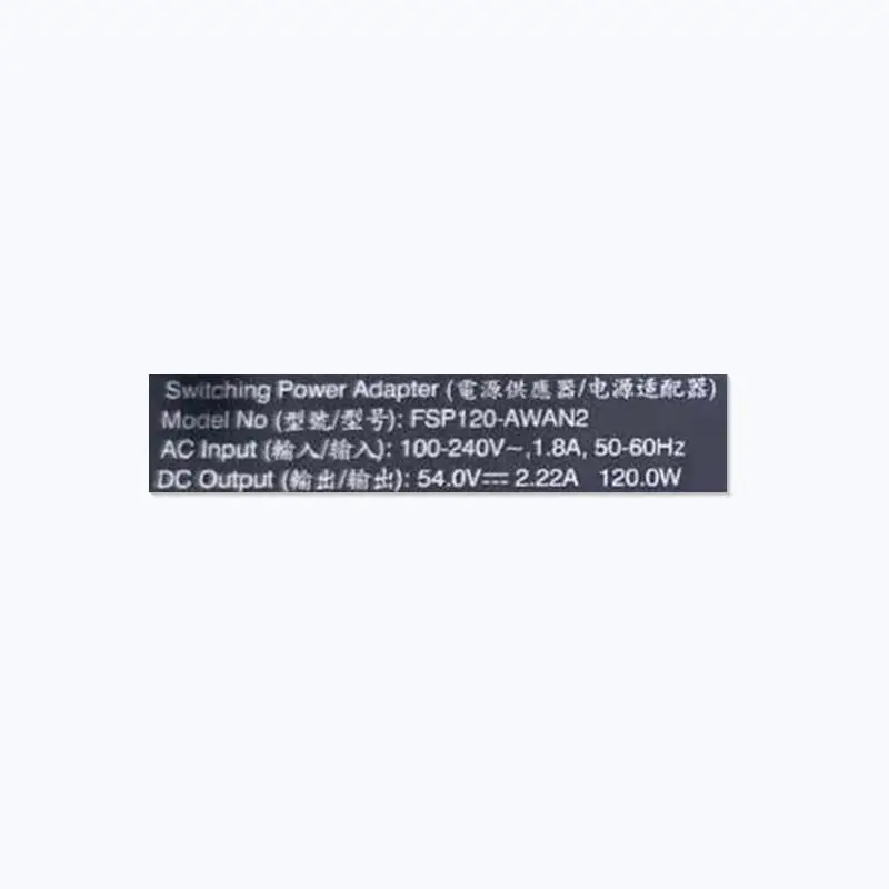 Dahua 비디오 레코더 전원 공급 장치 충전기용  FSP FSP120-AWAN2 54V 2.22A 120W 6.5x4.4mm AC 어댑터