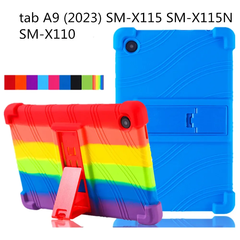Capa de Silicone para Tablet Samsung Galaxy Capa para a9 Lite 8.7 2023 Sm-x115n Sm-x115 Sm-x110