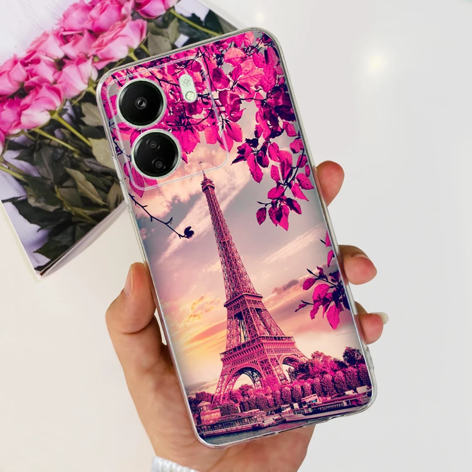 Fashionable Painted Soft TPU Phone Case with Bumper