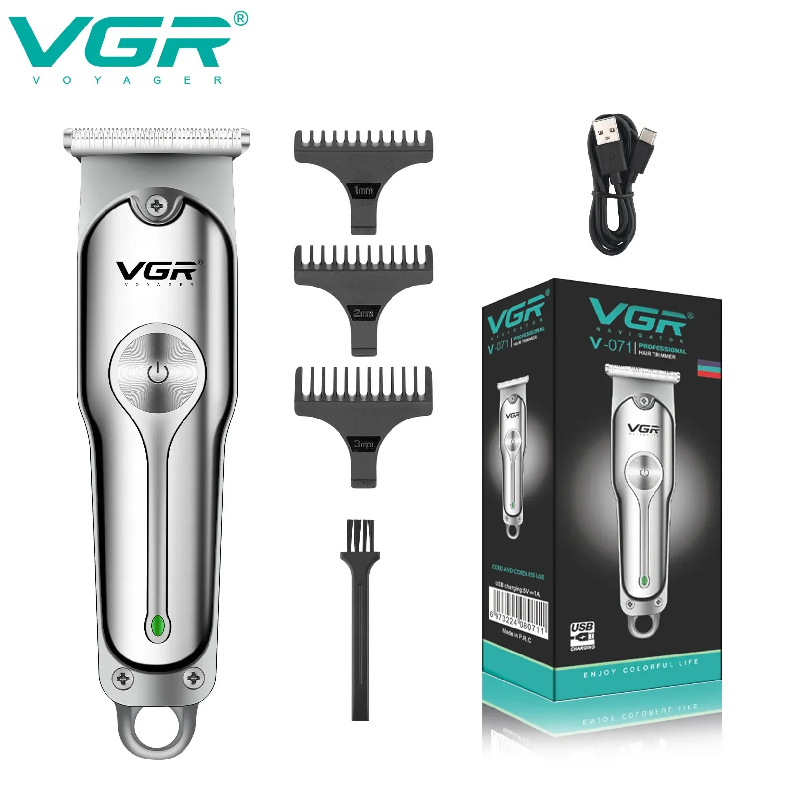 Professionell hårtrimmer för män vgr sladdlös precision_voghion.com