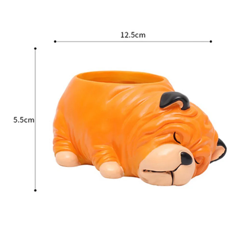 

Silicone Flower Pot Cement Mould 3D Dog Resin Plaster Vase Mould DIY Chocolate Baking Candle Making Tools