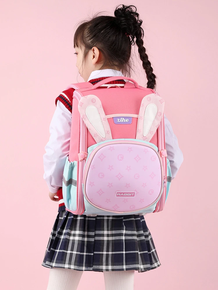 Backpack for Girls Boys Cute Rabbit School Bag Back Pack School Backpacks for Kids Kawaii Bookbag for Elementary Middle School