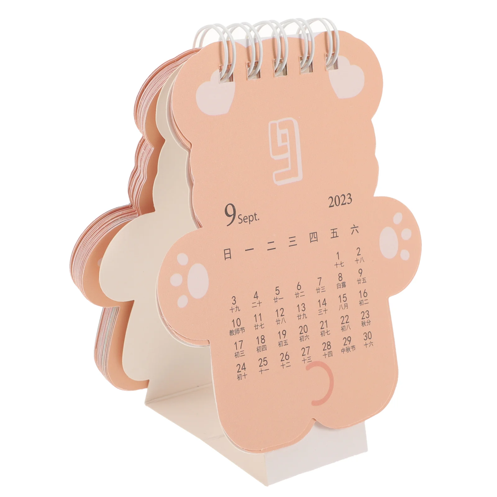 

Desktop 2024 Calendar Mini Monthly Calendar Freestanding Mini Calendar Cartoon Bears Mini Calendar