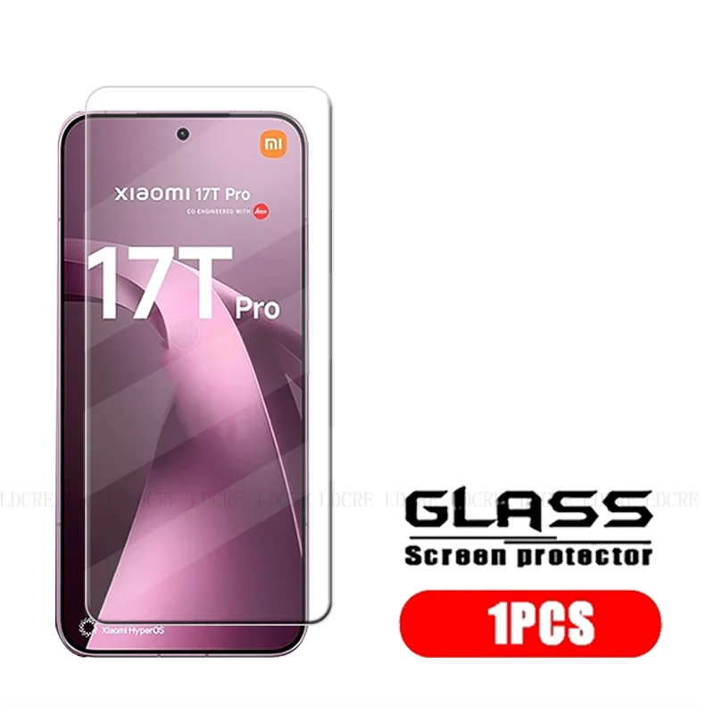 Xiaomi 17T Pro Clear Tempered Glass Screen Protector - 9H Transparent Protection