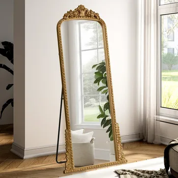 SHYFOY 70.8" Antique Gold Arch Mirror 1