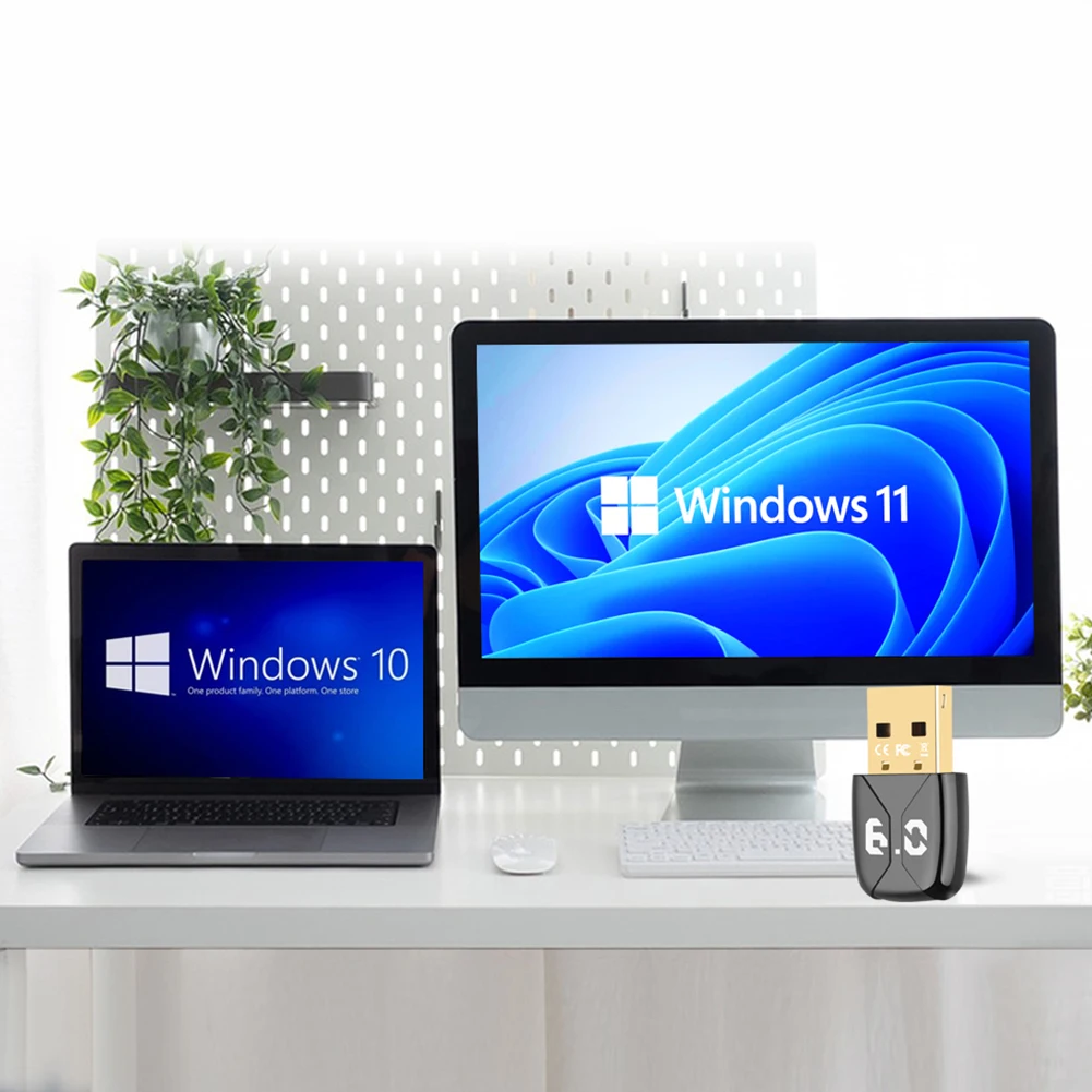 BT 6.0 어댑터 USB BT 6.0 동글 플러그 앤 플레이 무선 동글 (BT 키보드/마우스/헤드폰/스피커용)