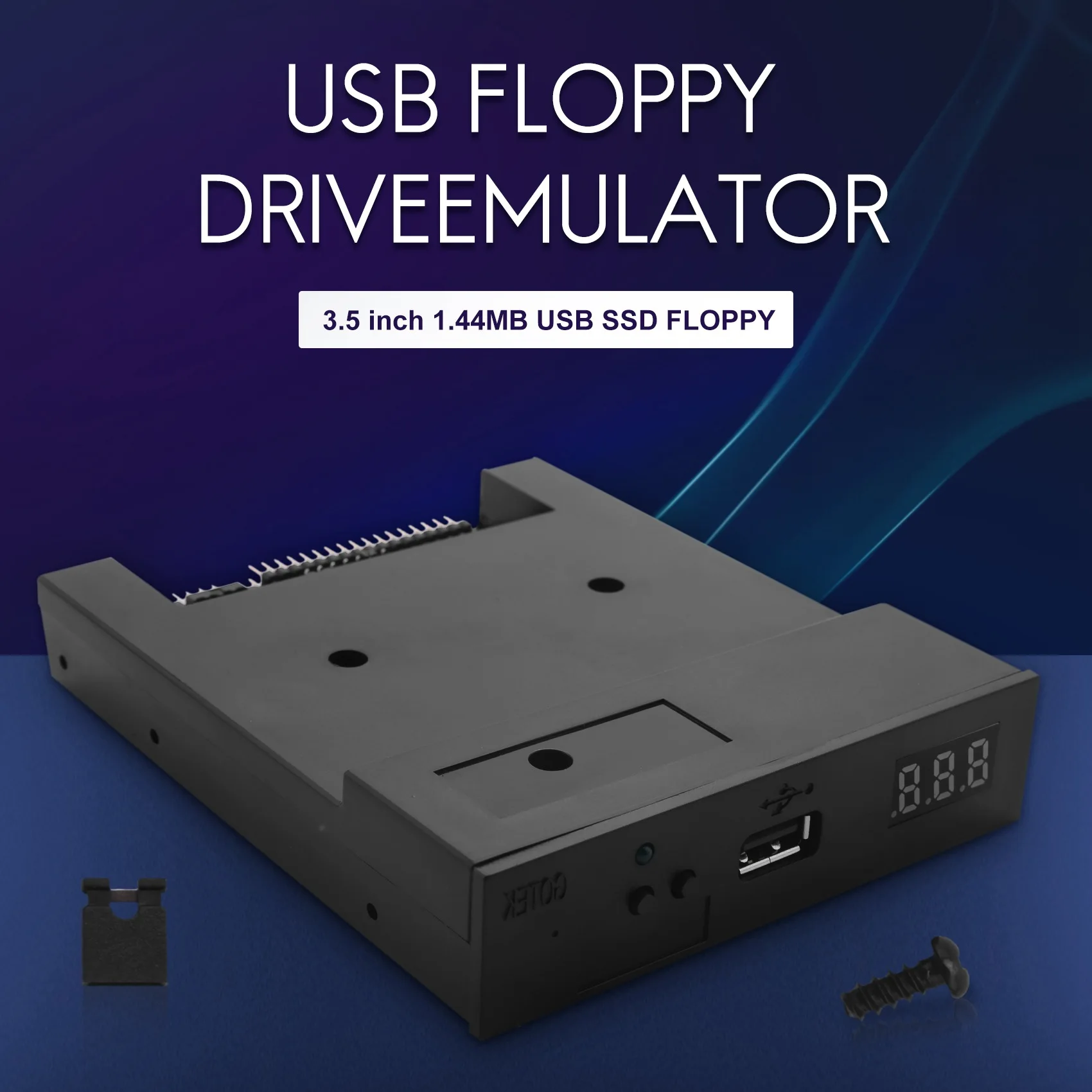 AB02 SFR1M44-U100K Black 3.5 inch 1.44MB USB SSD FLOPPY DRIVE EMULATOR for YAMAHA KORG ROLAND Electronic Keyboard GOTEK