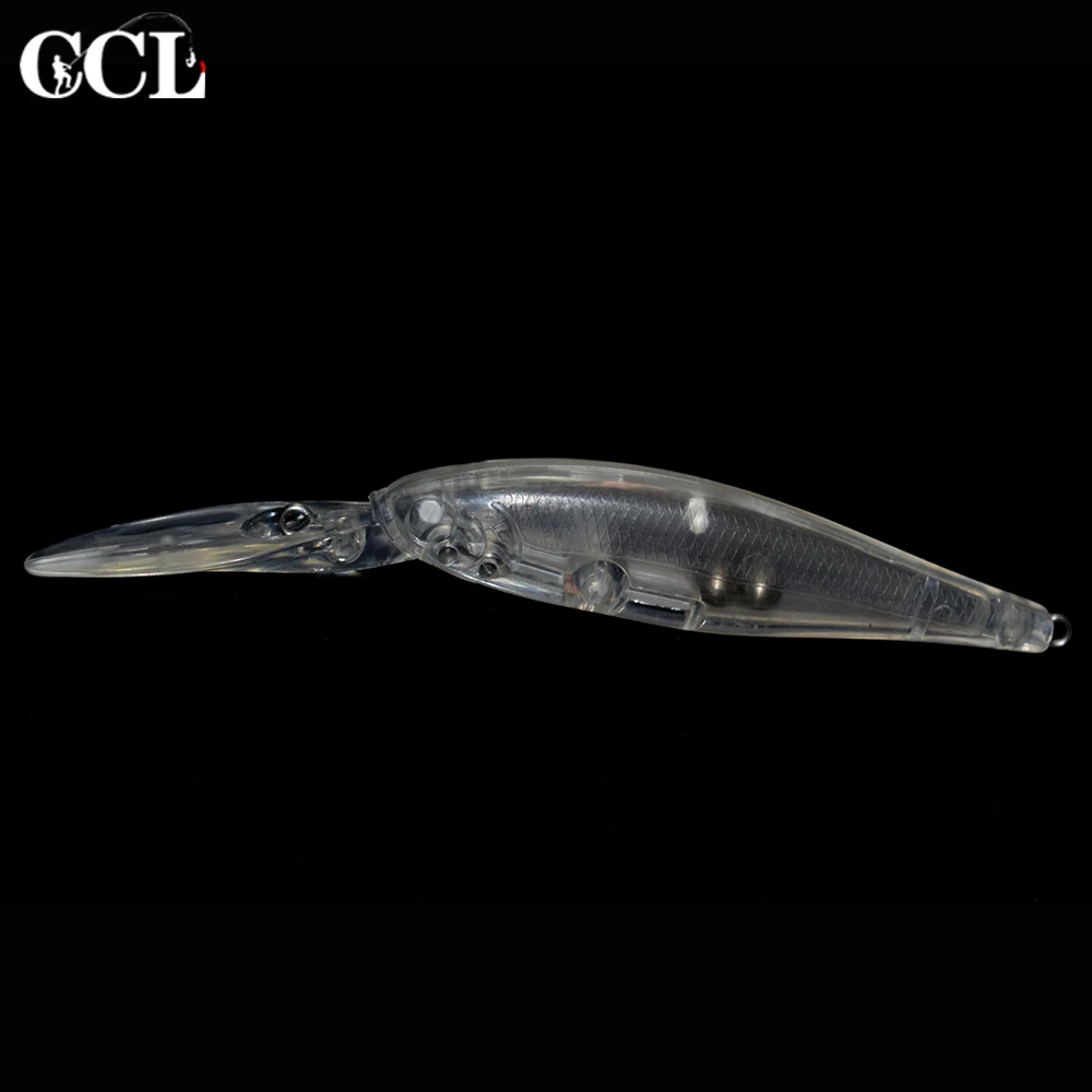 CCLTBA 15pcs/lot Unpainted Jerkbait Minnow Lure 11.5cm 8.5g Deep Crank Wobbler Fishing Lures Blank Minnow Fishing Tackle